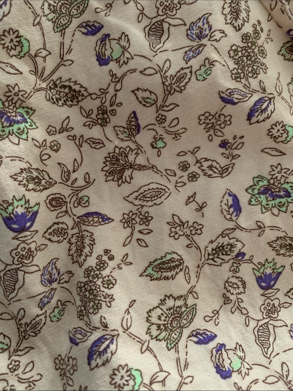 O.P.T Tan Tie Neck Floral Balloon Sleeves Top M - Picture 2 of 6